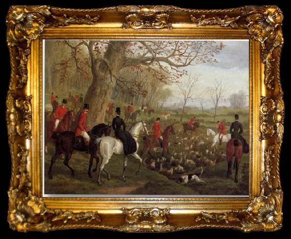framed  unknow artist Classical hunting fox, Equestrian and Beautiful Horses, 202., ta009-2
